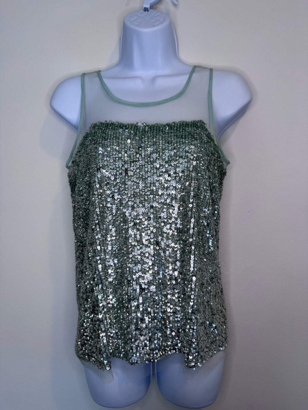 Renzo + Kai  Sequin Tank Green
